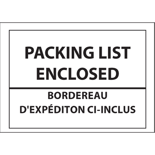 Pochettes pour bordereau d'exp&eacute;dition, 4" lo x 5" la, Style Insertion par l'arri&egrave;re MAS Chibougamau