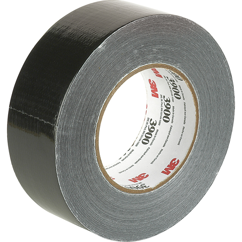 Rubans adh&eacute;sifs 3900 color&eacute;s de cat&eacute;gorie &eacute;conomique, 8 mils, Noir, 48 mm (2") x 55 m (180') MAS Chibougamau