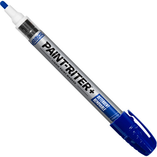 Marqueur &agrave; peinture nettoyable au d&eacute;tergent Paint-Riter+, Liquide, Bleu MAS Chibougamau