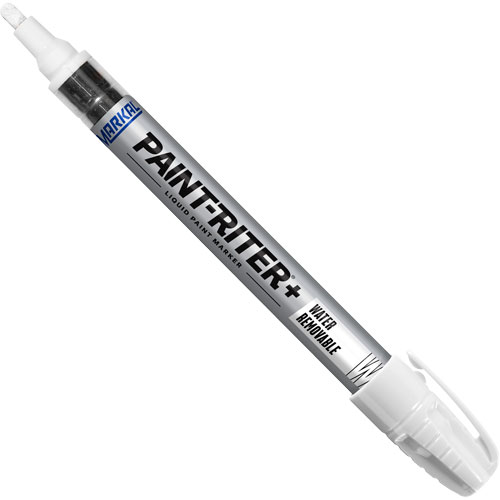 Marqueurs &agrave; la peinture nettoyable &agrave; l'eau Paint-Riter+, Liquide, Blanc MAS Chibougamau