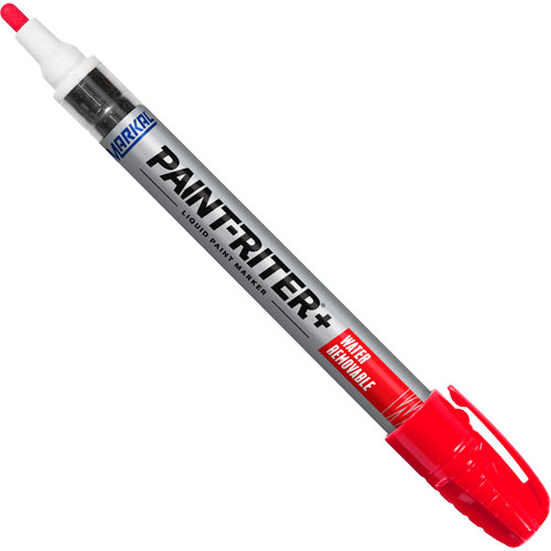 Marqueur &agrave; la peinture nettoyable &agrave; l'eau Paint-Riter+, Liquide, Rouge MAS Chibougamau