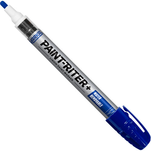 Marqueur &agrave; la peinture nettoyable &agrave; l'eau Paint-Riter+, Liquide, Bleu MAS Chibougamau