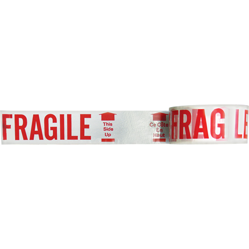 Bilingual Printed Tape – Fragile This Side Up , Red on White MAS Chibougamau
