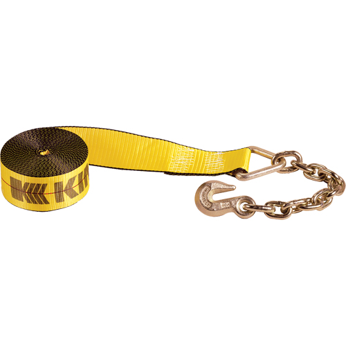 Winch Straps, Chain Anchor, 3" W x 30' L, 5400 lbs. (2450 kg) Working Load Limit MAS Chibougamau