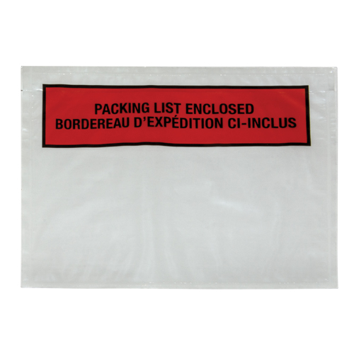Packing List Envelope, 7" L x 5-1/2" W, Backloading Style MAS Chibougamau