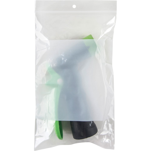 Sacs en poly avec espace inscriptible blanc, Refermable, 8" x 5", 2 mils MAS Chibougamau