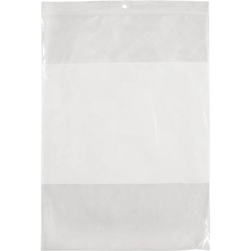 Sacs en poly avec espace inscriptible blanc, Refermable, 12" x 9", 2 mils MAS Chibougamau