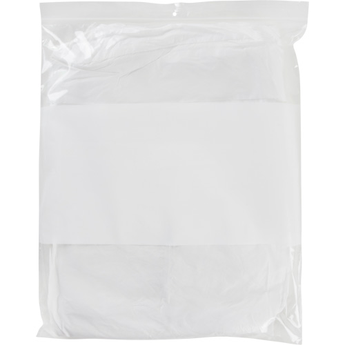 Sacs en poly avec espace inscriptible blanc, Refermable, 15" x 12", 2 mils MAS Chibougamau