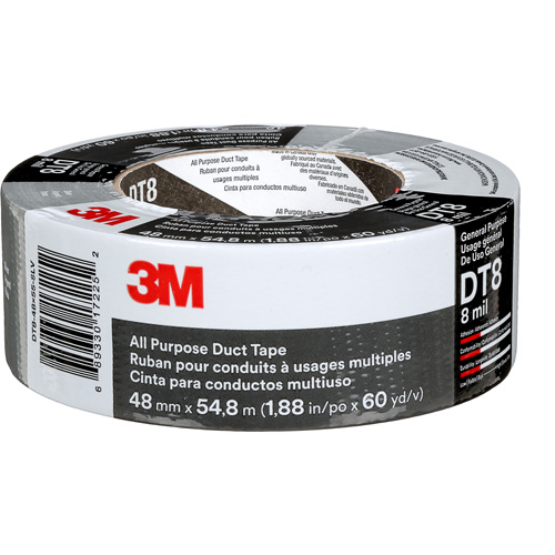 Ruban adh&eacute;sif tout usage DT8, 8 mils, Argent, 48 mm (2") x 55 m (180') MAS Chibougamau