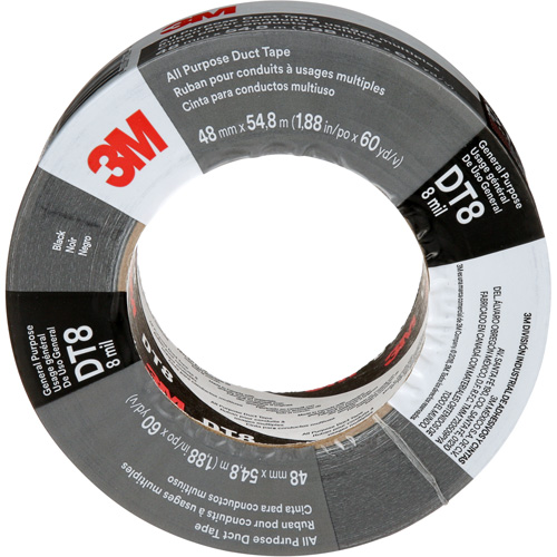 Ruban adh&eacute;sif tout usage DT8, 8 mils, Noir, 48 mm (2") x 55 m (180') MAS Chibougamau