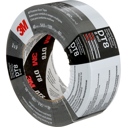 Ruban adh&eacute;sif tout usage DT8, 8 mils, Noir, 48 mm (2") x 55 m (180') MAS Chibougamau