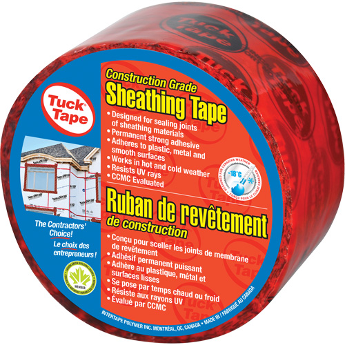 Contractors Sheathing Tape, 60 mm (2-3/8") x 55 m (180.4'), Red MAS Chibougamau