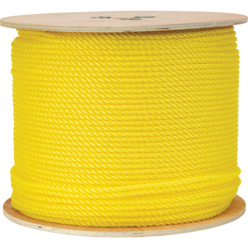 1/4" Braided Yellow Rope, Polypropylene, 1300' MAS Chibougamau