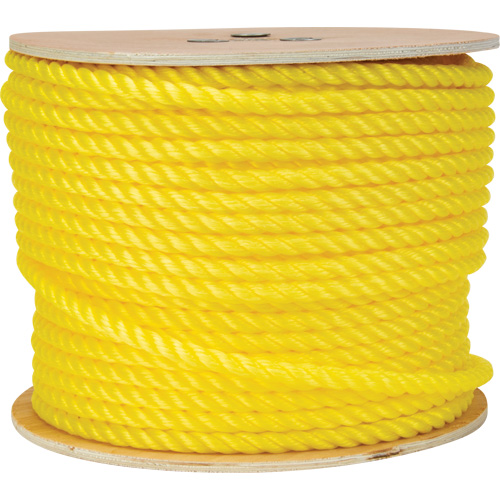 1/2" Braided Yellow Rope, Polypropylene, 335' MAS Chibougamau