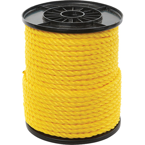 3/8" Yellow Twisted 3-Strand Rope, Polypropylene, 250' MAS Chibougamau