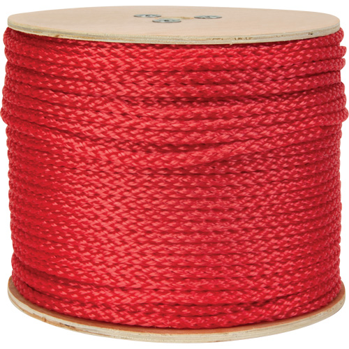 Corde rouge tress&eacute;e, Polypropyl&egrave;ne, 500' MAS Chibougamau