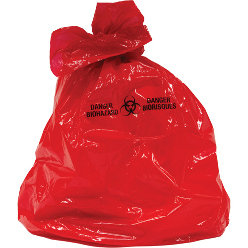 Sacs &agrave; d&eacute;chets, Biorisque, 50" lo x 37" la, 2 mils MAS Chibougamau