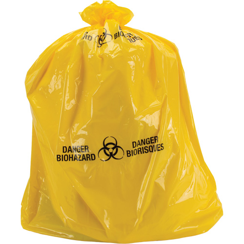 Sacs &agrave; d&eacute;chets, Biorisque, 60" lo x 36" la, 6 mils MAS Chibougamau