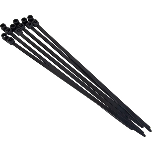 Attache-c&acirc;ble &agrave; visser, Longueur 8", R&eacute;sistance &agrave; la traction 50 lb, Noir MAS Chibougamau