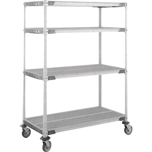 MetroMax i&reg; Stem Caster Cart, 4 Tiers, 18" x 69" x 48", 900 lbs. Capacity MAS Chibougamau