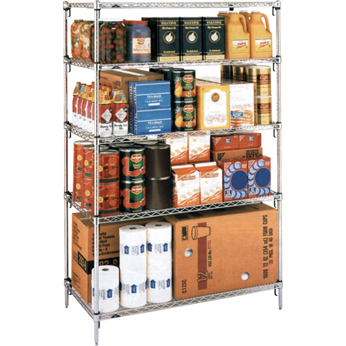 Super Adjustable Super Erecta Shelf&reg;, 5 Tiers, 36" W x 74-5/8" H x 24" D MAS Chibougamau
