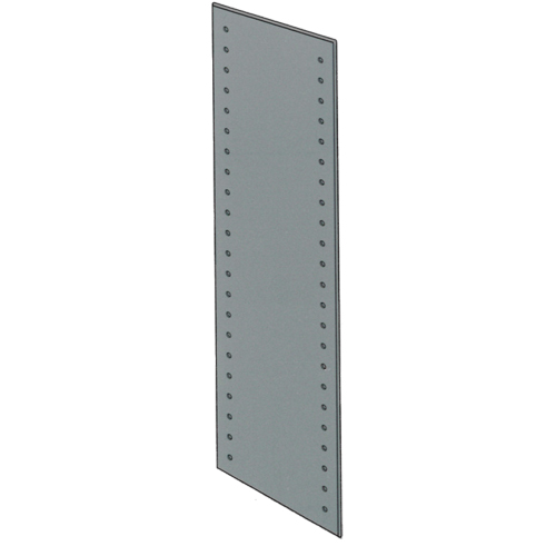 Slotted Angle End Panel, 84" H, 18" D, Galvanized Steel MAS Chibougamau