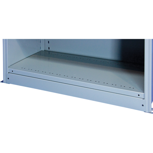 Plaque de base/façade pour rangement de bacs sur rayonnage enclenchable Interlok MAS Chibougamau