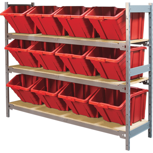 &eacute;tag&egrave;res larges avec bacs g&eacute;ants en plastique, Acier, Sans boulons, Capacit&eacute; 800 lb, 66" la x 60" h x 18" p MAS Chibougamau
