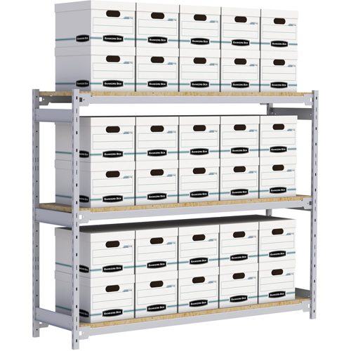 &eacute;tag&egrave;re-classeur de grande largeur, Acier, 3 Tablettes, 72" la x 18" p x 60" h MAS Chibougamau