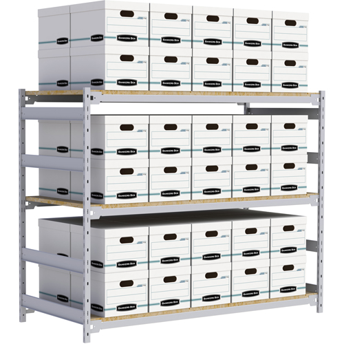 &eacute;tag&egrave;re-classeur de grande largeur, Acier, 3 Tablettes, 72" la x 32" p x 60" h MAS Chibougamau