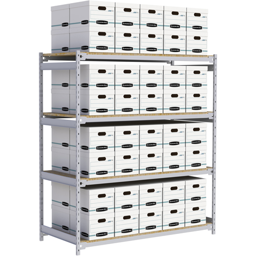 &eacute;tag&egrave;re-classeur de grande largeur, Acier, 4 Tablettes, 72" la x 32" p x 84" h MAS Chibougamau
