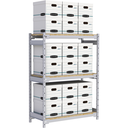 &eacute;tag&egrave;re-classeur de grande largeur, Acier, 3 Tablettes, 42" la x 18" p x 60" h MAS Chibougamau