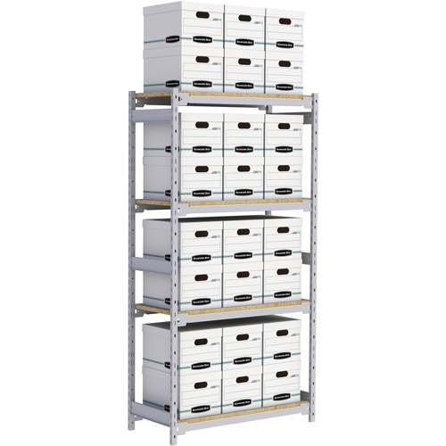 &eacute;tag&egrave;re-classeur de grande largeur, Acier, 4 Tablettes, 42" la x 18" p x 84" h MAS Chibougamau