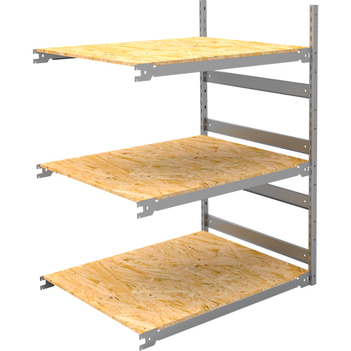 Wide Span Record Storage Shelving, Steel, 3 Shelves, 42" W x 32" D x 60" H, Add-On Kit MAS Chibougamau