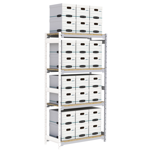 &eacute;tag&egrave;re-classeur de grande largeur, Acier, 4 Tablettes, 42" la x 18" p x 84" h, Ensemble Ajout MAS Chibougamau