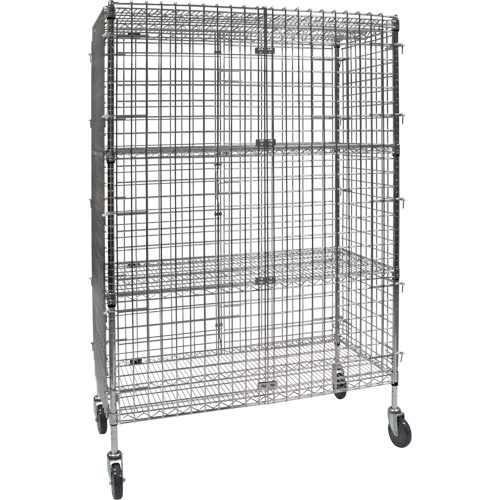 Chariot de s&eacute;curit&eacute;, Chrom&eacute;, 48" x 69" x 24", Capacit&eacute; 500 lb MAS Chibougamau