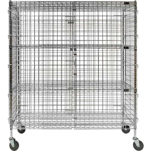 Chariot de s&eacute;curit&eacute;, Chrom&eacute;, 60" x 69" x 24", Capacit&eacute; 500 lb MAS Chibougamau
