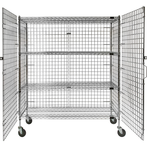 Chariot de s&eacute;curit&eacute;, Chrom&eacute;, 60" x 69" x 24", Capacit&eacute; 500 lb MAS Chibougamau