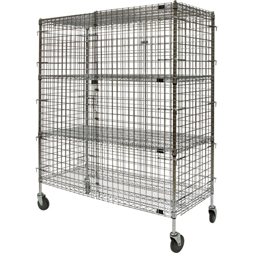 Chariot de s&eacute;curit&eacute;, Chrom&eacute;, 60" x 69" x 24", Capacit&eacute; 500 lb MAS Chibougamau