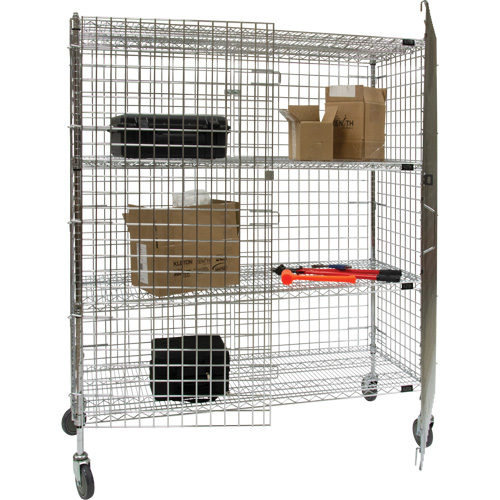 Chariot de s&eacute;curit&eacute;, Chrom&eacute;, 60" x 69" x 24", Capacit&eacute; 500 lb MAS Chibougamau
