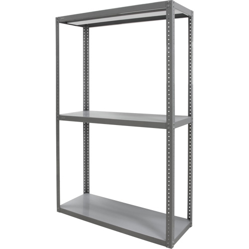 Heavy-Duty Shelving, Steel, Bolted, 3000 lbs. Capacity, 36" W x 72" H x 24" D MAS Chibougamau