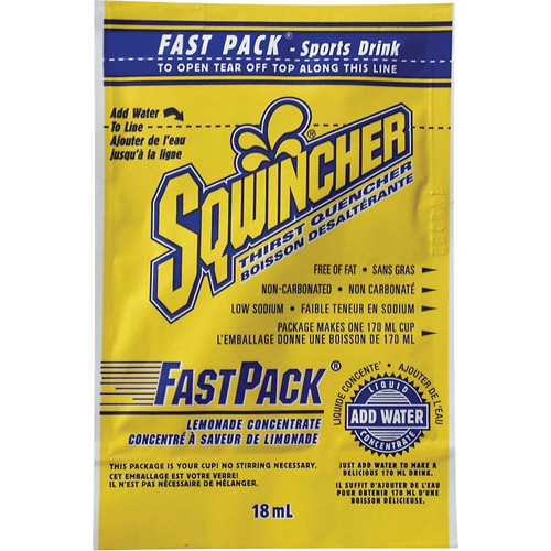 Sqwincher&reg; Rehydration Drink Fast Pack&reg;, Single Serve, Lemonade MAS Chibougamau