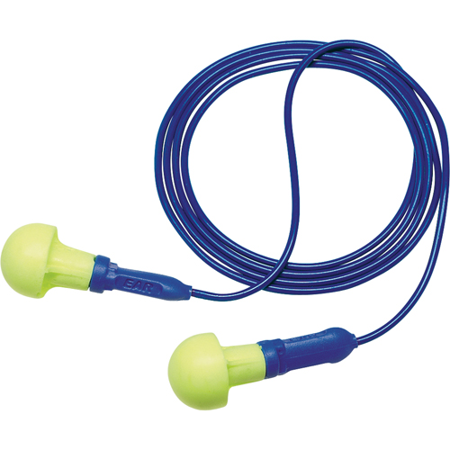 Bouchons d'oreilles d&eacute;tectables E-A-R Push-ins, Avec cordon, Taille unique, Vrac - Sac en poly, NRR dB NRR 28 dB MAS Chibougamau