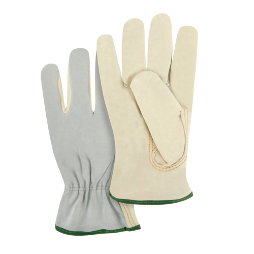 Gants de conducteur &agrave; dos fendu, Moyen, Paume en Cuir fleur de vache MAS Chibougamau