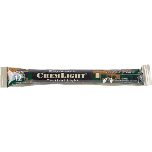 6" Cyalume&reg; Lightsticks, Green, 12 hrs. Duration MAS Chibougamau