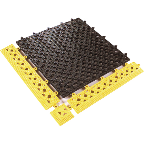 Modular Lok-Tyle No. 523 - Tile, Vinyl, 1' W x 1' L, 9/16" Thick, Black MAS Chibougamau