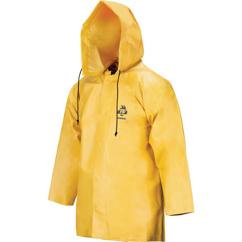 Neo-Slick Chemical & Acid Resistant Rain Jacket, 5X-Large, Yellow, Neoprene MAS Chibougamau