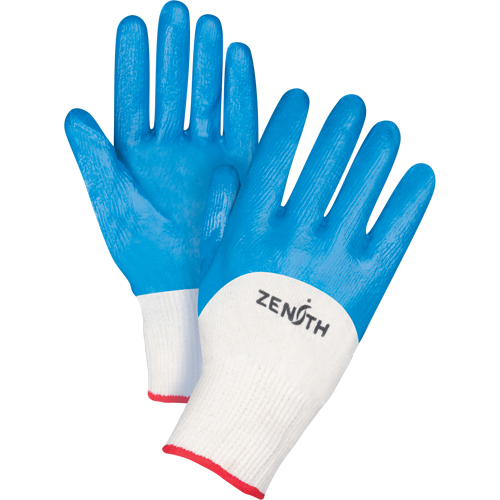 Gants enduits et tricot&eacute;s sans coutures de poids moyen, 7/Petit, R&ecirc;vetement Nitrile, Calibre 13, Enveloppe en Coton MAS Chibougamau