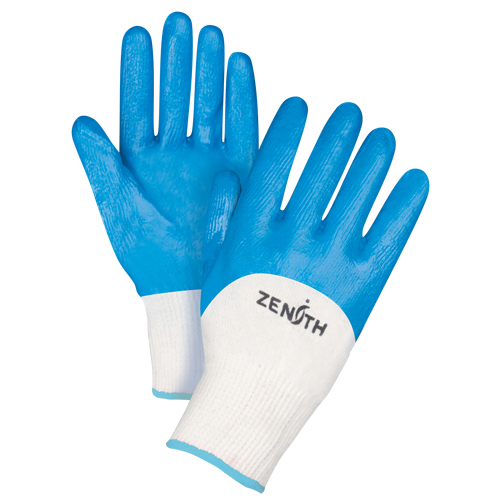 Gants enduits et tricot&eacute;s sans coutures de poids moyen, 10/T-Grand, R&ecirc;vetement Nitrile, Calibre 13, Enveloppe en Coton MAS Chibougamau