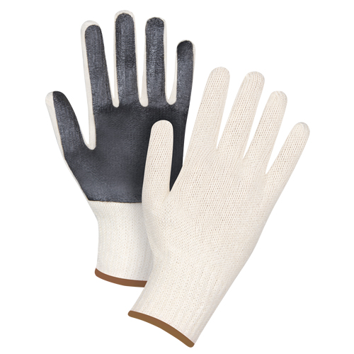 Gants en tricot &agrave; paume enduite, Poly/coton, Un c&ocirc;t&eacute;, Calibre 7, Grand MAS Chibougamau